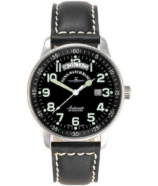 Zeno-horloge - Polshorloge - Heren - X-Large - Piloot - P554DD-12-a1