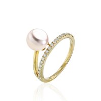 Luna-Pearls - 005.1027 - Ring - 585/-Geel goud met Akoya...