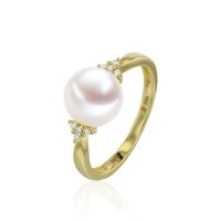 Luna-Pearls - 005.1057 - Ring - 750/-Roze goud met Tahiti...