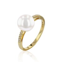 Luna-Pearls - 005.1061 - Ring - 585/-Geel goud met...
