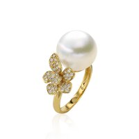 Luna-Pearls - 005.1062 - Ring - 585/-Geel goud met...