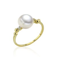Luna-Pearls - 005.1090 - Ring - 750/-Wit goud met Tahiti...
