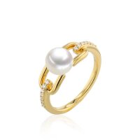 Luna-Pearls - 005.1098 - Ring - 750/-Roze goud met...