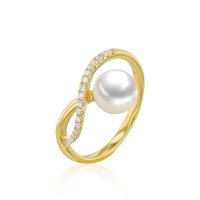 Luna-Pearls - 005.1103 - Ring - 750/-Wit goud met Akoya...