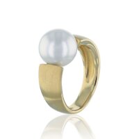 Luna-Pearls - 008.0428 - Ring - 750/-Geel goud met Akoya...