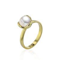 Luna-Pearls - 008.0586 - Ring - 750/-Wit goud met Tahiti...