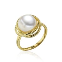 Luna-Pearls - 008.0620 - Ring - 585/-Geel goud met...